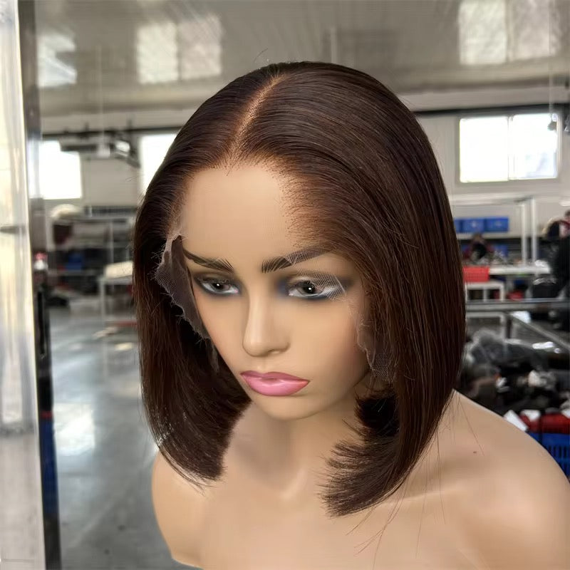 Brown “M Hairline “ 13x4 Bob | 250% Density | HD Lace | Virgin Hair