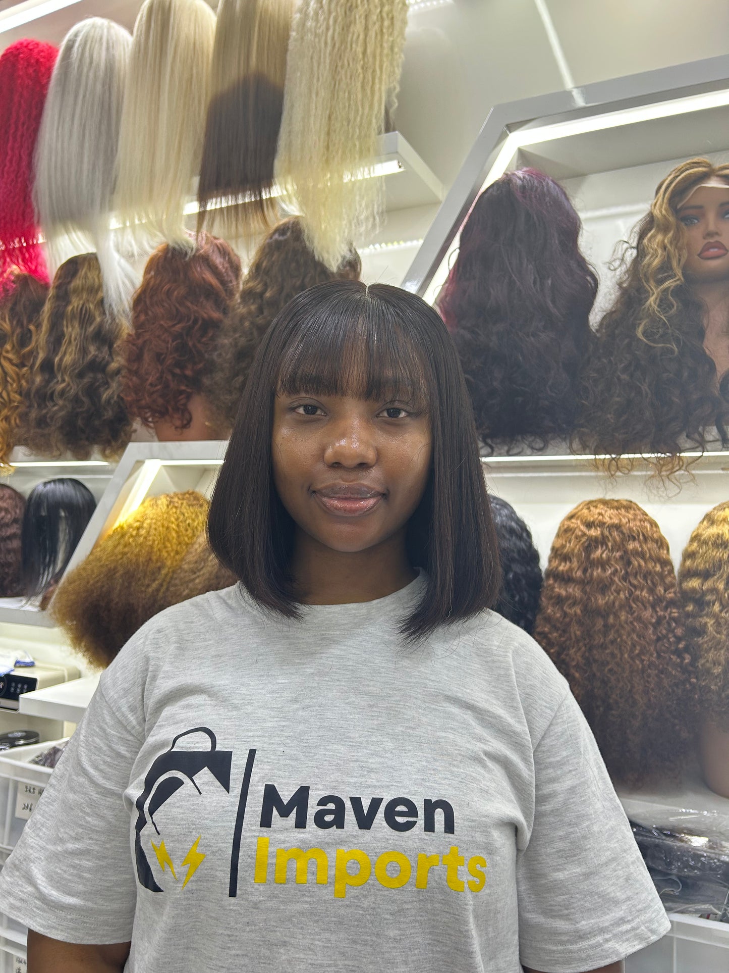 Glueless Double Drawn Fringe Bob 10inch