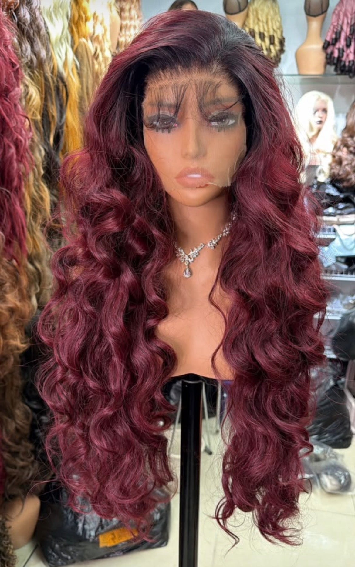 Ombre Velvet Red